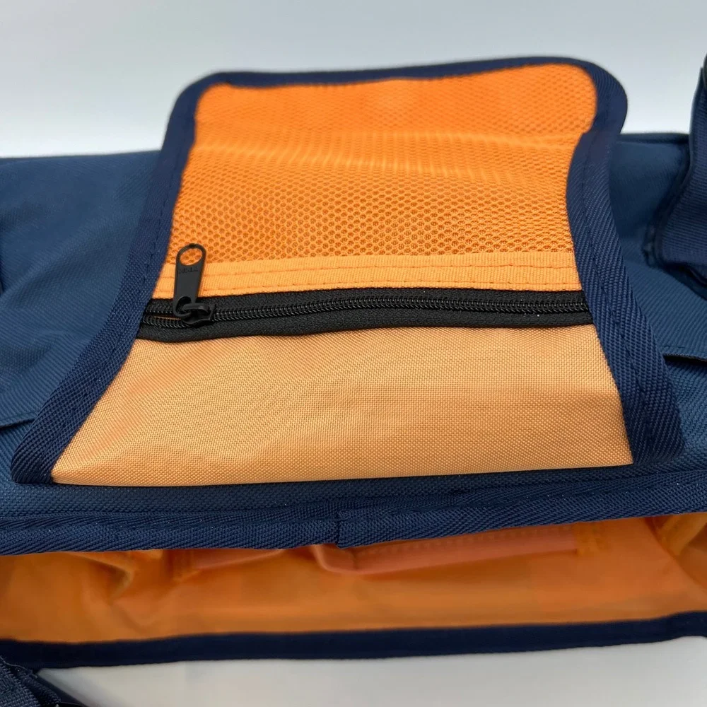 CrapKeeper Organizer Bag Navy Blue Adjustable Drink Holders Multi Pocket